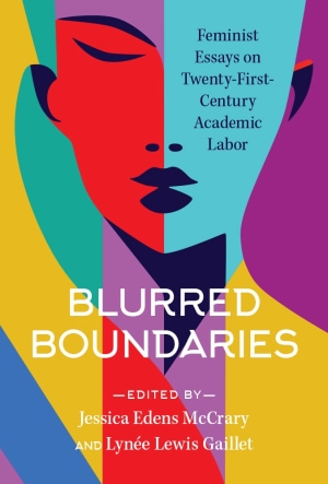 Vibrant multicolored illustration of a woman's face. White title lower centered, white author name placed below.